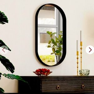 30 X 17 Inch Oval Mirror For Wall With Rounded Corners Entryway Decorative